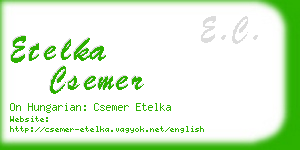 etelka csemer business card